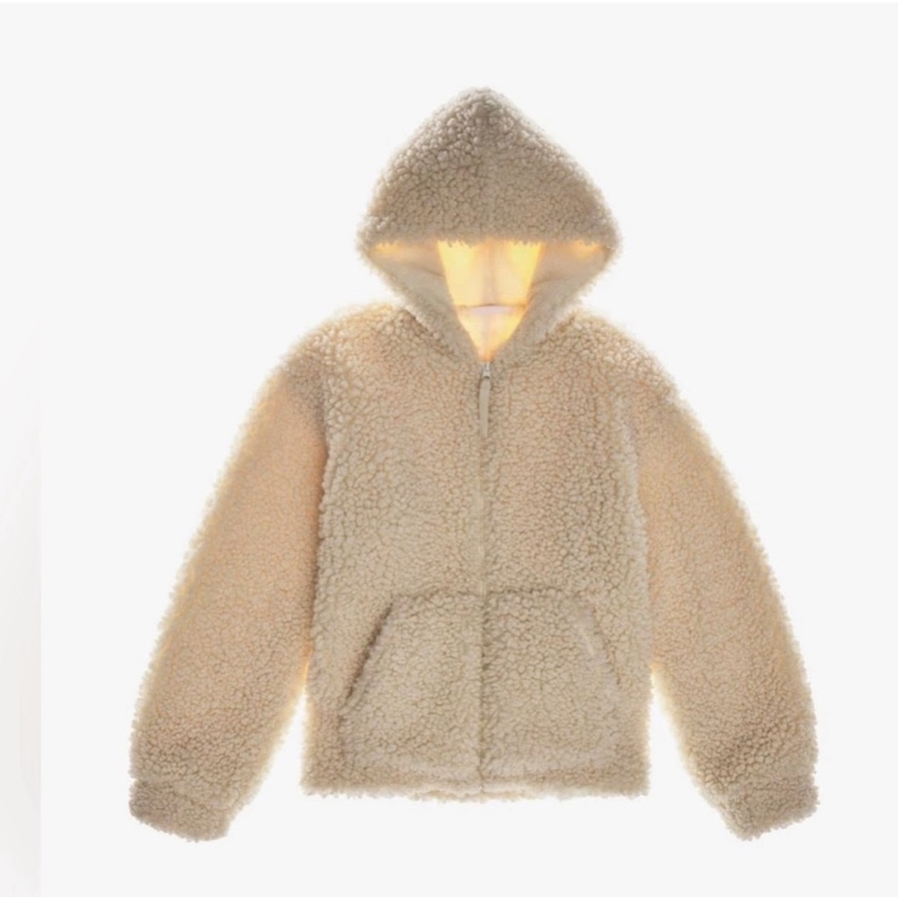 Faux Shearling Hooded Coat NWT